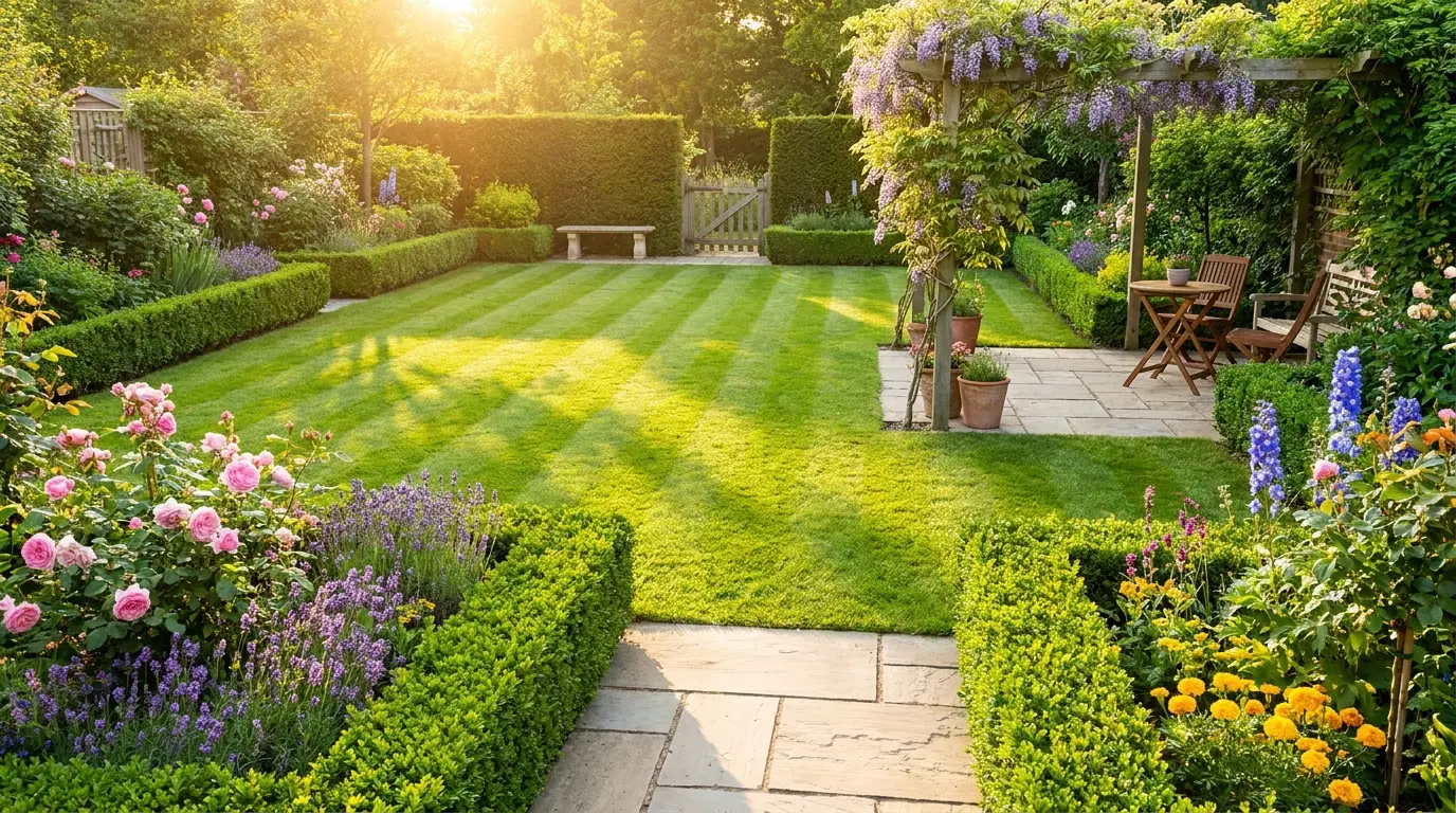 A beautifully maintained garden